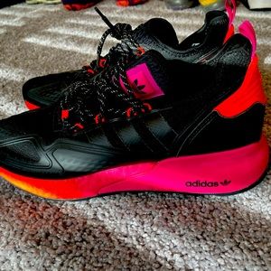 Black pink and orange adidas